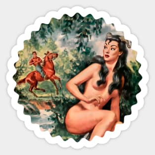 Pin Up Girl Fantasy Comic Funny Popart Scifi Vintage Old Sticker